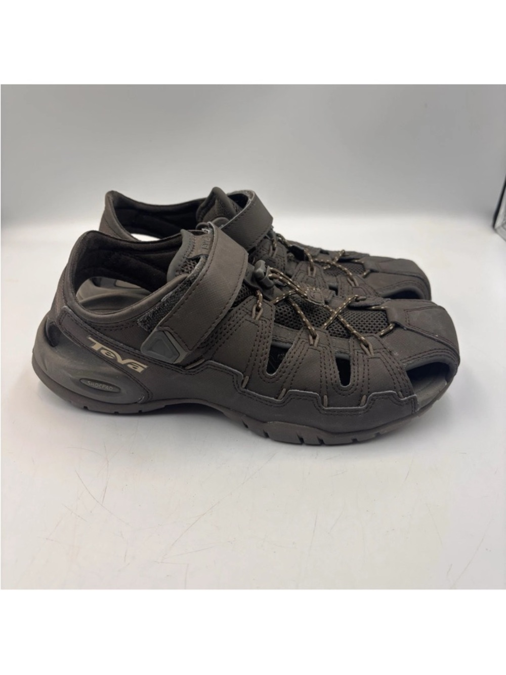 Teva Dozer 4 Men's Hiking Water Sandals Closed Toe Black Brown Size 7